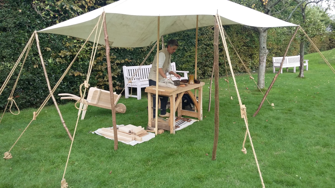 Hugh's carpentry shop at Little Moreton Hall